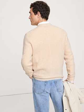 Italian Merino-Cashmere Waffle-Knit Sweater | Banana Republic (US)