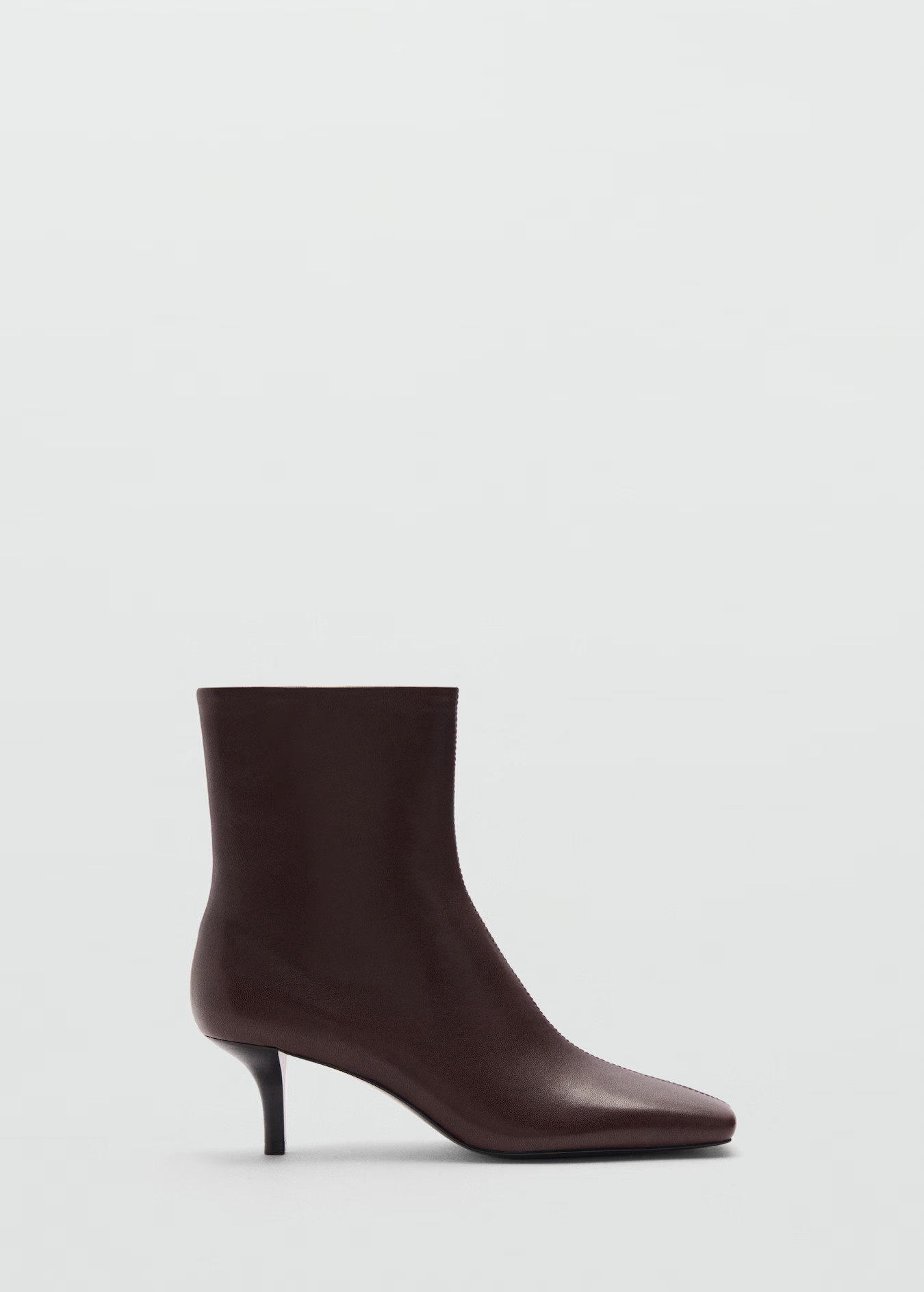 Squared toe leather ankle boots - Women | MANGO USA | Mango (US/MX/AU)