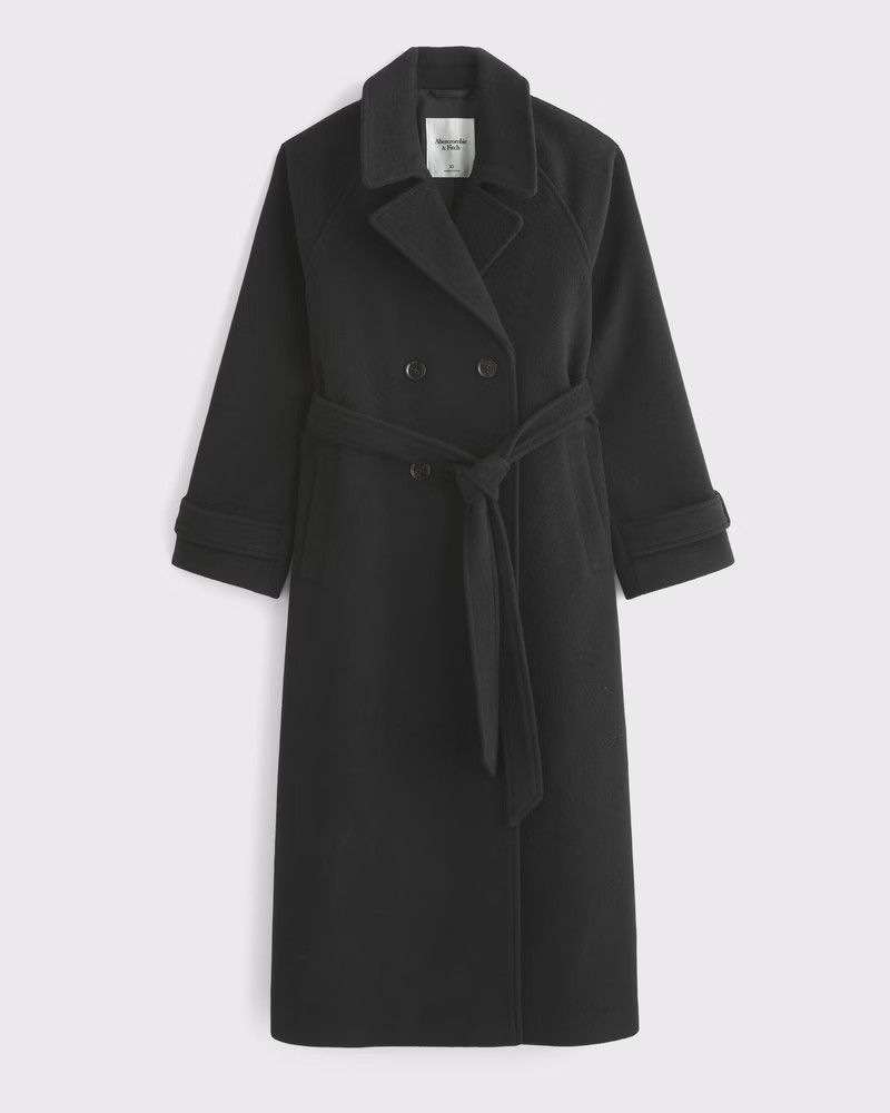 Women's A&F Carrie Wool-Blend Trench Coat | Women's Coats & Jackets | Abercrombie.com | Abercrombie & Fitch (US)