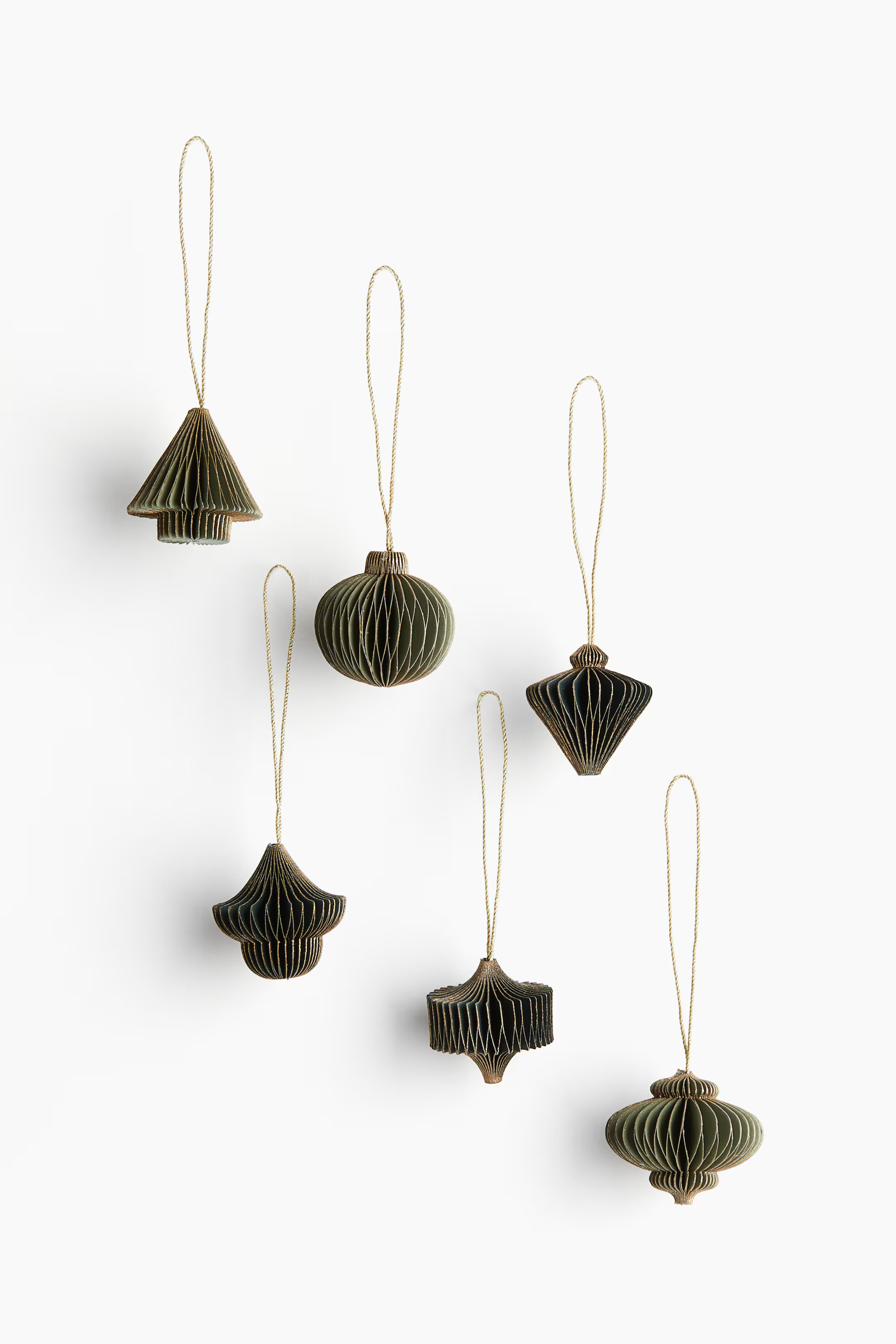 6-pack Paper Decorations - Dark green - Home All | H&M US | H&M (US + CA)