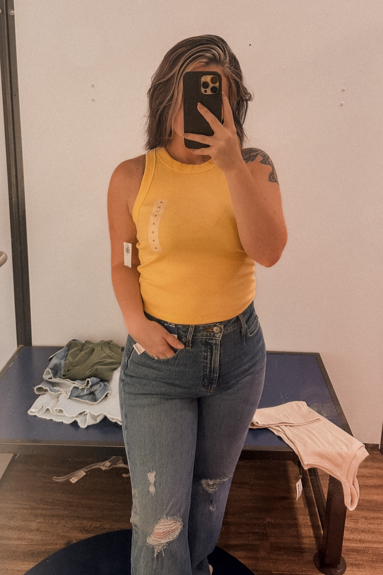 I'm in a medium in the tank and a 6 in jeans! 

#LTKSaleAlert #LTKFindsUnder50 #LTKMidsize