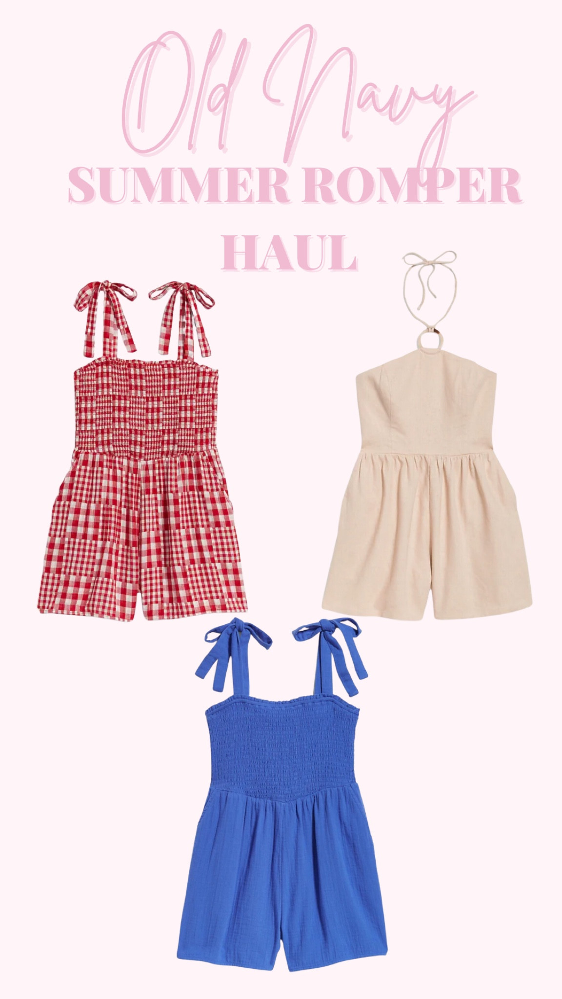Summer rompers from Old navy! 

Old navy rompers old navy set old navy vacation outfit old navy ootd

Red romper blue romper Fourth of July romper Fourth of July outfit tan romper 

#LTKFind #LTKsalealert #LTKstyletip