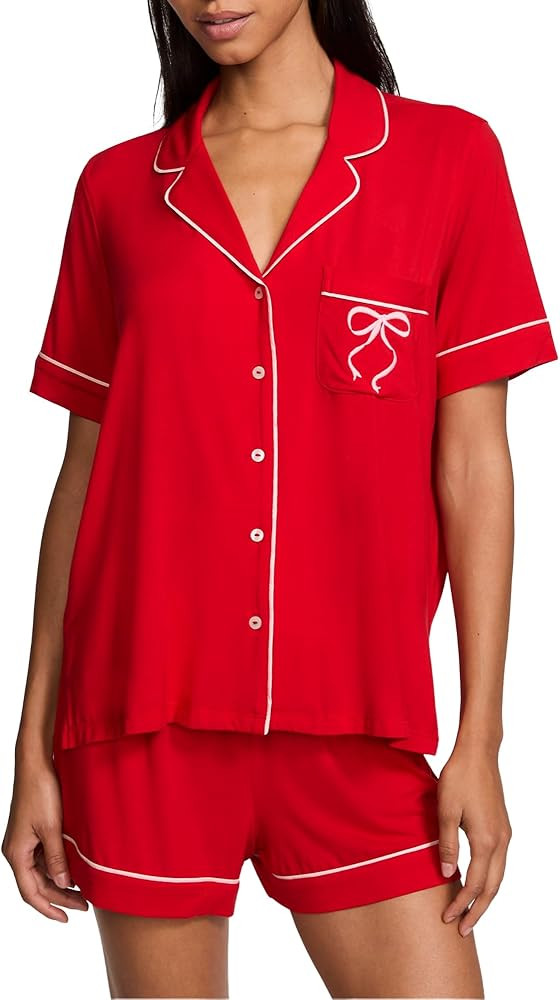 Victoria's Secret Modal Pajama Set, Short Sleeve Shirt and Pajama Short Set, Sleepwear for Women ... | Amazon (US)