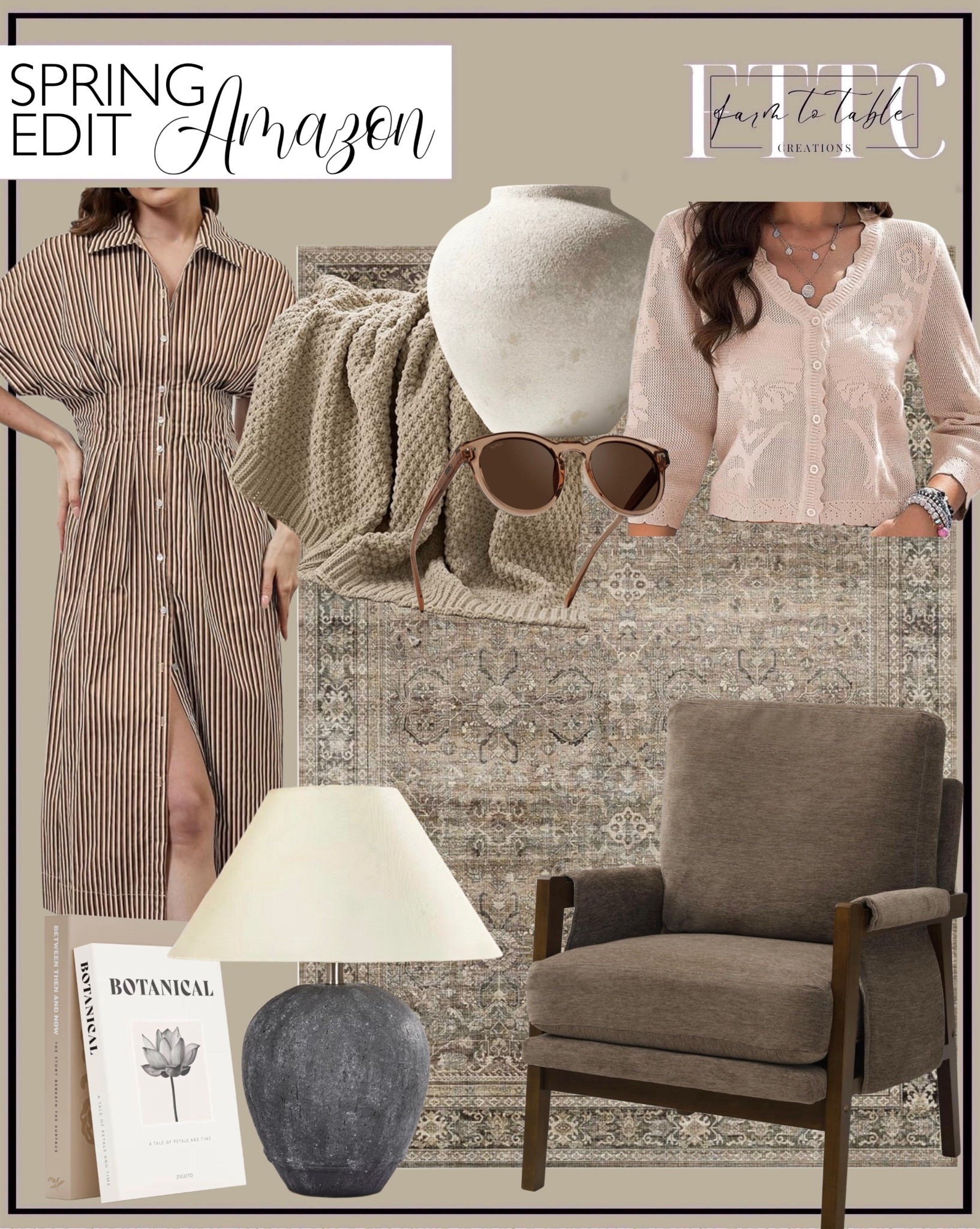 Spring Amazon Edit: Neutral Home & Effortless Style Finds

Follow @farmtotablecreations on Instagram for more home finds you’ll love 🤍

A soft, neutral mix that feels elevated and easy for spring. From the textured throw and timeless rug to the classic chair and warm lighting, these pieces create a cozy, collected look that works in any space. Paired with effortless outfit staples, it’s the perfect blend of home and style refresh—all from Amazon.

#chair #arearug #tablelamp #throwblanket #amazonfinds



#LTKHome #LTKSaleAlert #LTKootd