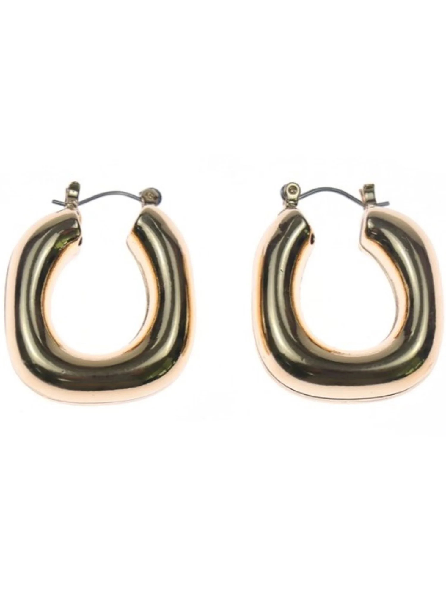 Time and Tru Gold Clutch Hoop Earring (Women's) | Walmart (US)