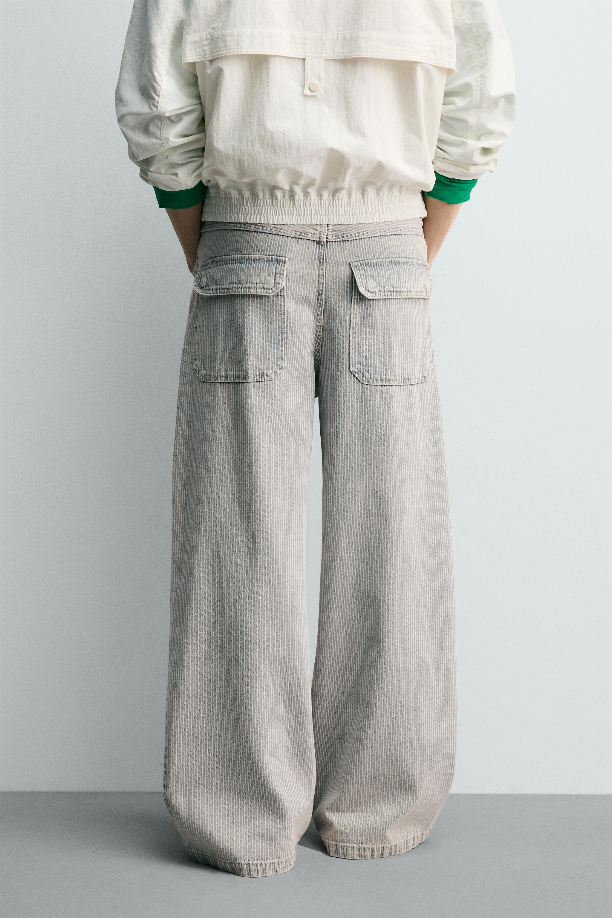 RELAXED STRAIGHT FIT STRIPED PANTS | Zara US