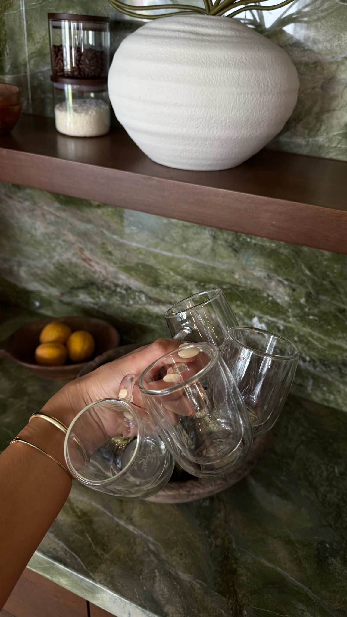 Double shot espresso cups