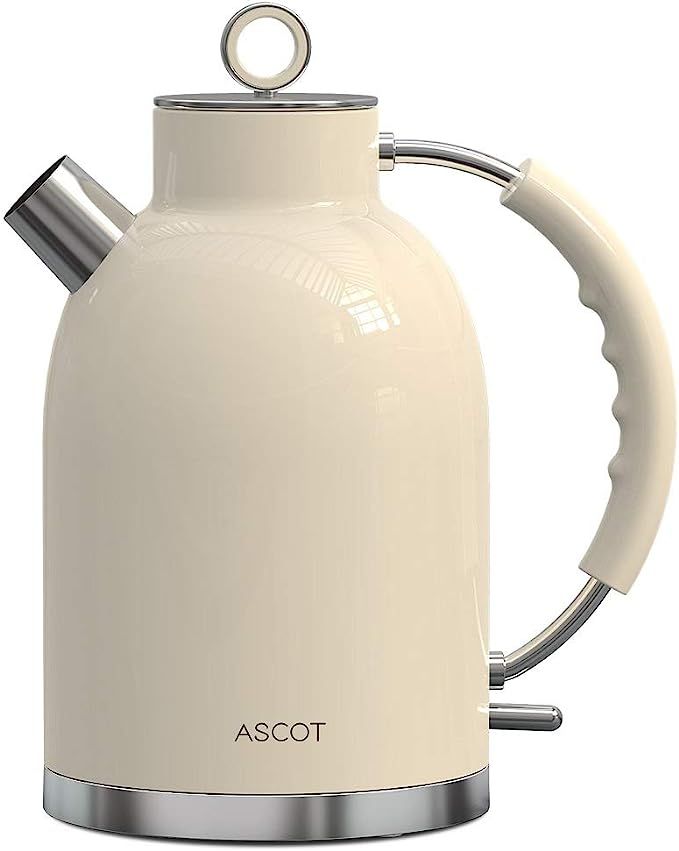 Electric Kettle,ASCOT Electric Kttle Stainless Steel Tea Kettle Fast Boiling Water Heater 1.7L, 1... | Amazon (US)