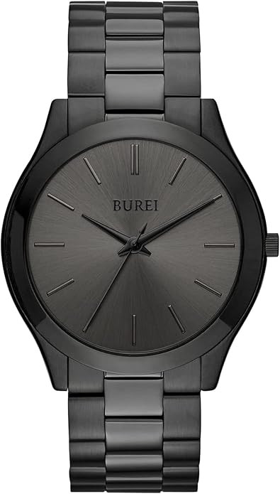 BUREI Men Watches Fashion Stainless Steel Analog Quartz Watches Business Waterproof Wristwatch,Gi... | Amazon (US)