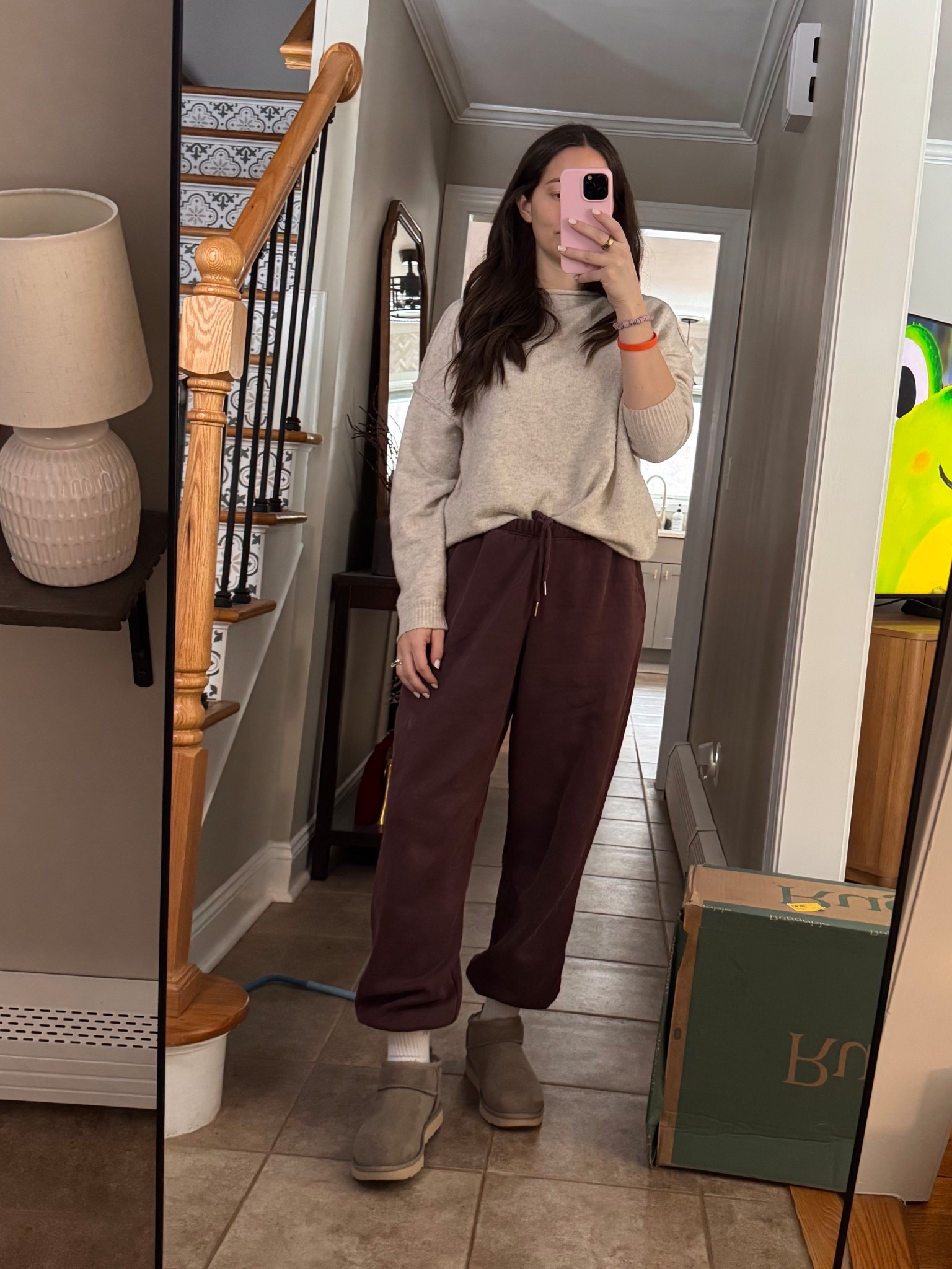 Another day, another version of this outfit 🤪 wearing size medium in pants and size small in sweater
Use code LAUREN10 for 10% off the sweater 
Uggs - true to size 

#LTKFindsUnder100 #LTKSaleAlert #LTKFindsUnder50