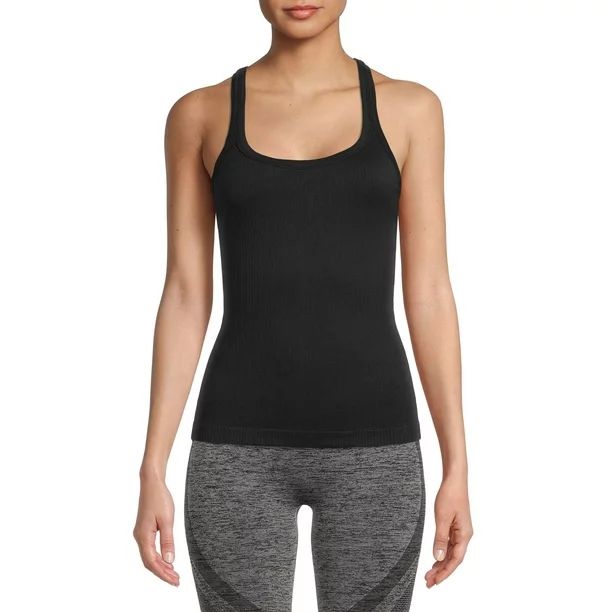 Avia Women's Seamless Rib Tank Top with Shelf Bra | Walmart (US)