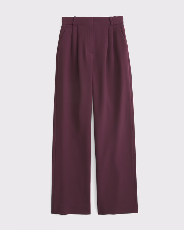 A&F Sloane Tailored Wide Leg Pant | Abercrombie & Fitch (US)