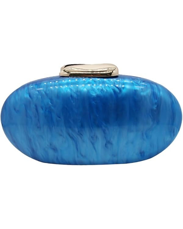 Acrylic Clutch Purse for Women Egg Shape Acrylic Handbags Cute Wedding Party Shoulder Crossbody B... | Amazon (US)