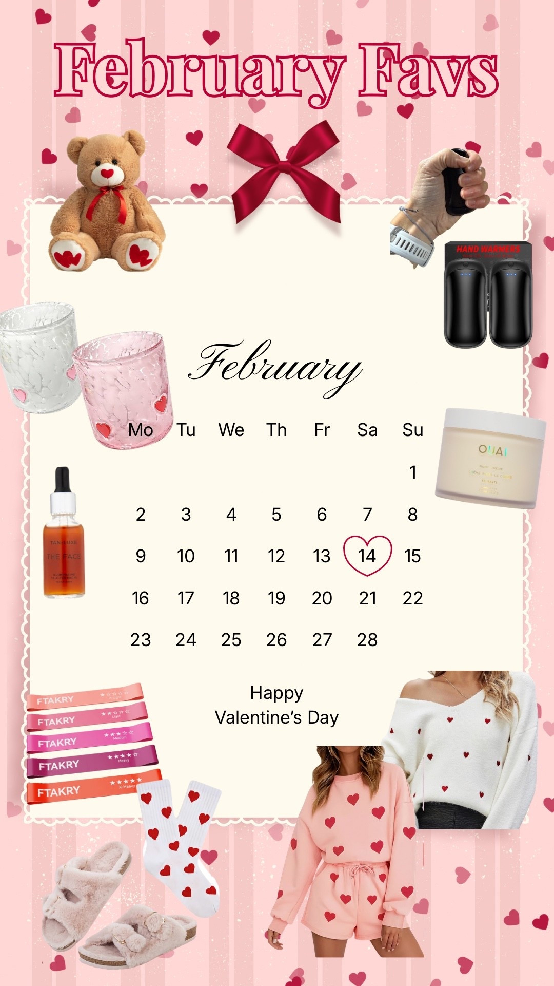 Valentine’s Day favs! Heart sweater, hear pjs, hand warmers, heart glasses and vday socks! 

#LTKValentine #LTKSeasonal #LTKBeauty