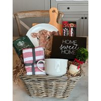 New Home/Welcome Home/Farmhouse/Gift Baskets/Gift Basket/Cow/New Home/Welcome Home/Cow/New House/Realtor Gifts/Home Sweet Home/Gift Basket | Etsy (US)