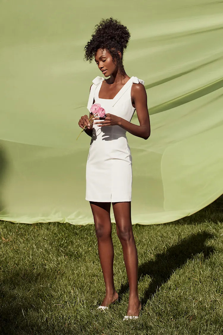 Your Sweetie White Tie-Strap Mini Dress | Lulus (US)