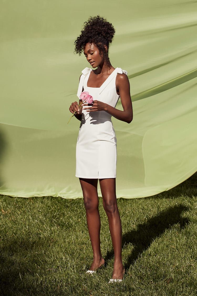 Your Sweetie White Tie-Strap Mini Dress | Lulus (US)