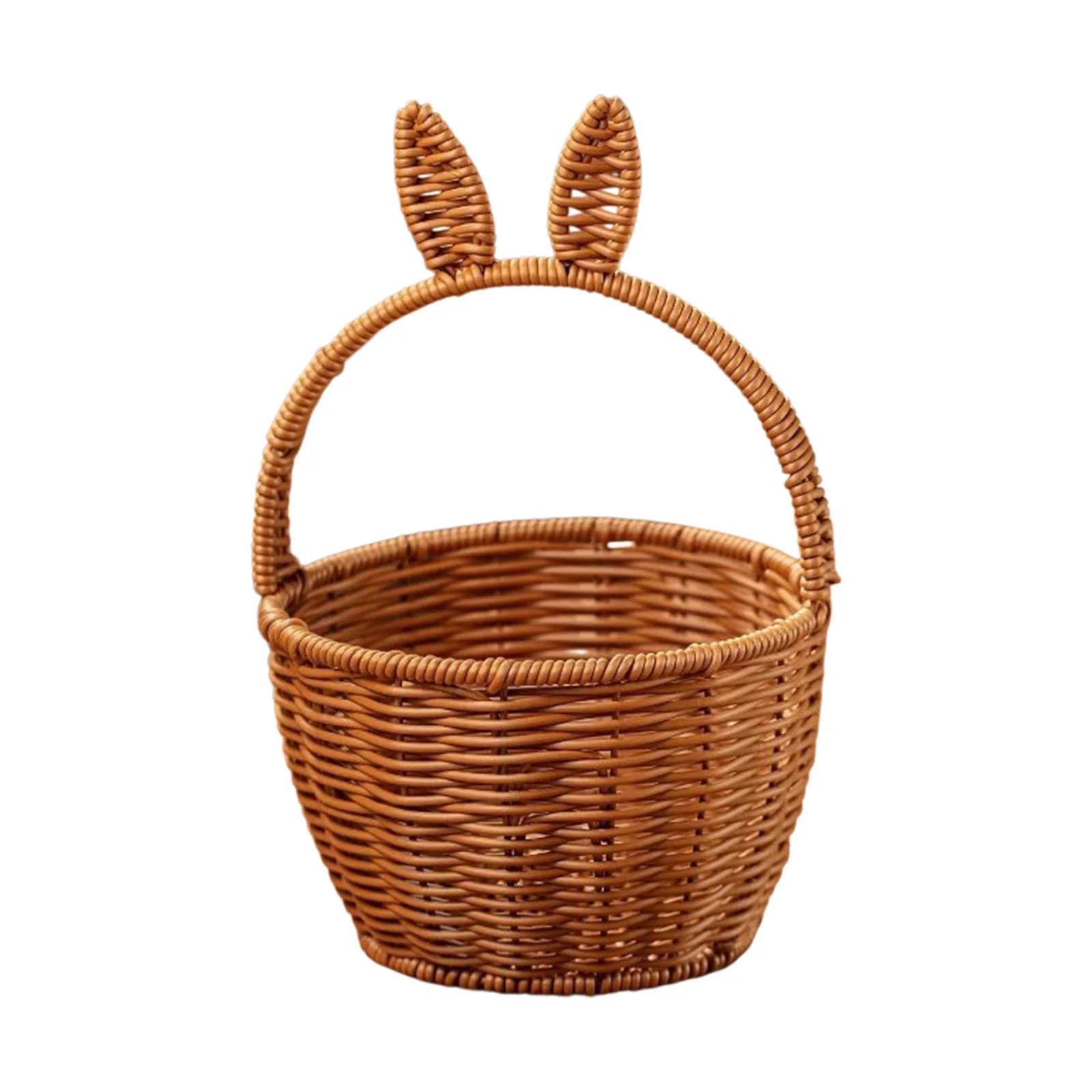 Kbndieu Easter Bunny Woven Basket for Party Favors, Imitation Rattan Handheld Easter Candy Eggs B... | Walmart (US)