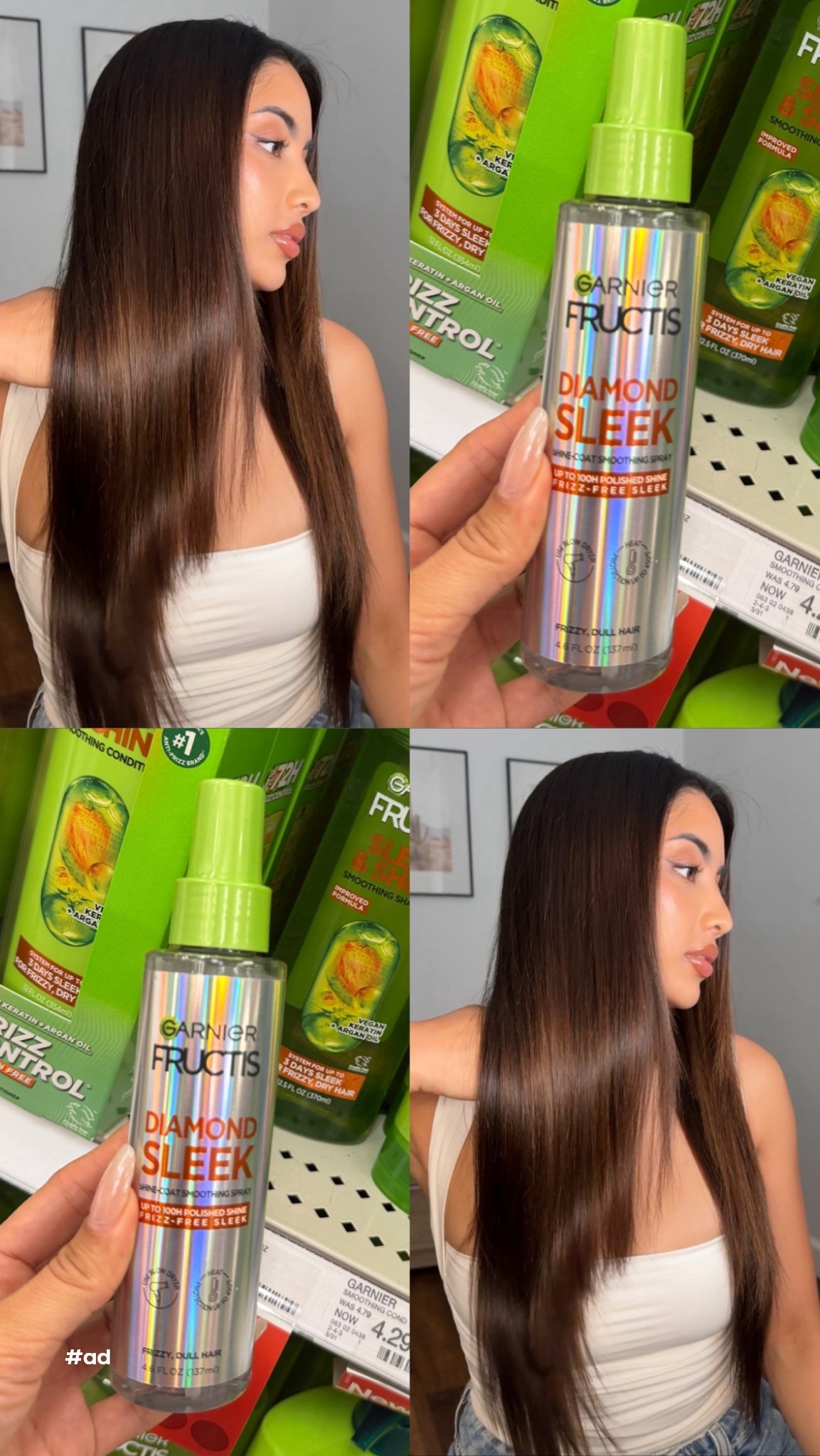 #ad Shout out to the @garneier Sleek & Shine Diamond sleek spray for reminding me how much I love a good sleek hair moment! This just makes it SO easy to achieve that smooth glassy finish hair and at such a great price! You can pick it up from @target 💎  #TargetPartner #target #garnierparter #ltk shopltk @shopltk
