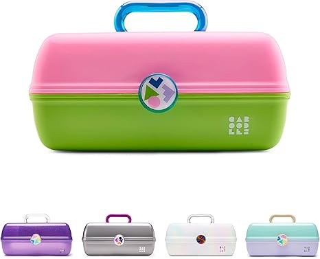 Caboodles On-The-Go Girl Makeup Box, Two-Tone Pink on Neon Green, Hard Plastic Makeup Organizer B... | Amazon (US)