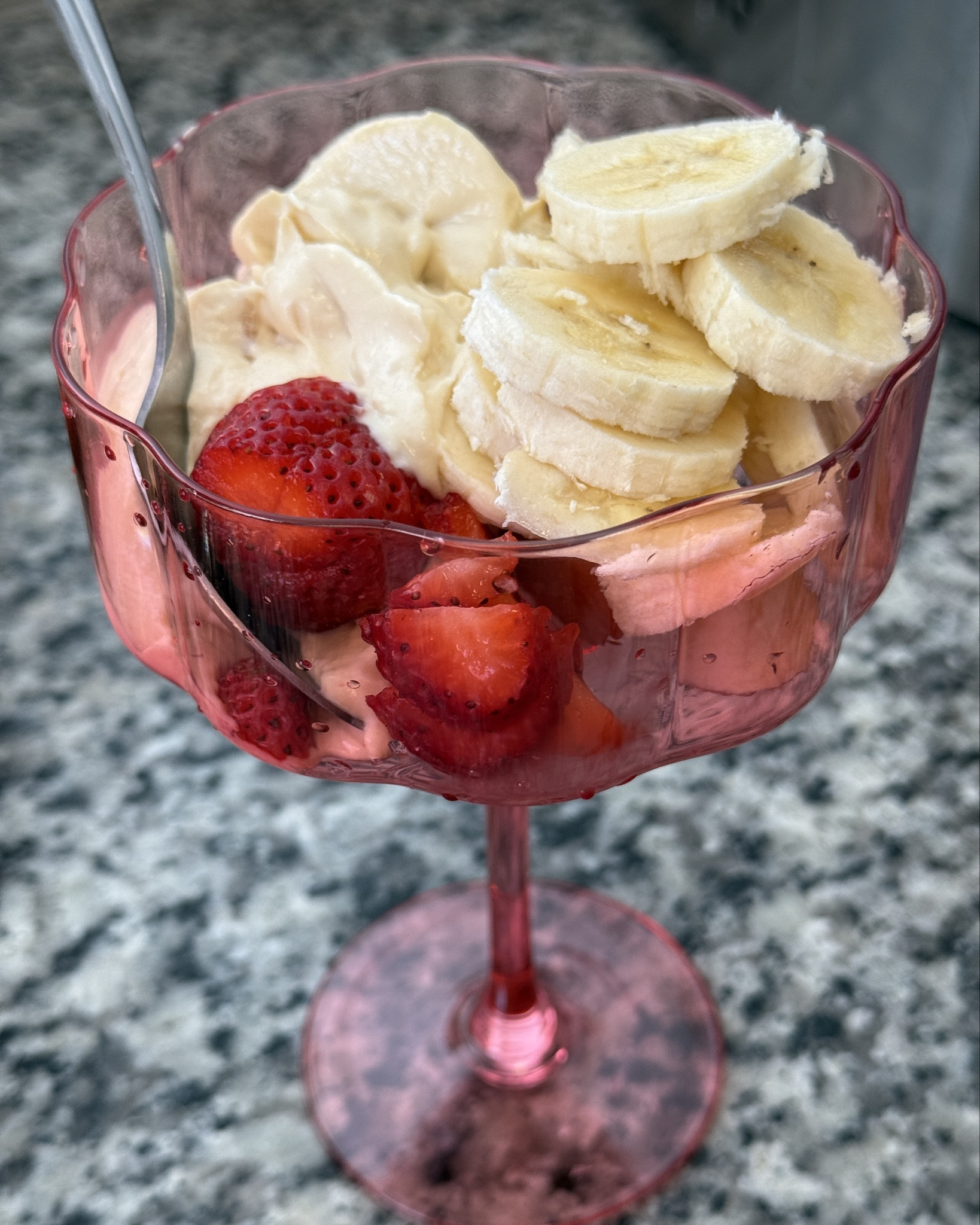 Breakfast can be fun 
Poured plant based yogurt into this stylish cup. Cue the banana and strawberries and voila fancy looking breakfast. 

For a moment I thought I was in Miami Beach 

#LTKFitness #LTKStyleTip #LTKSeasonal