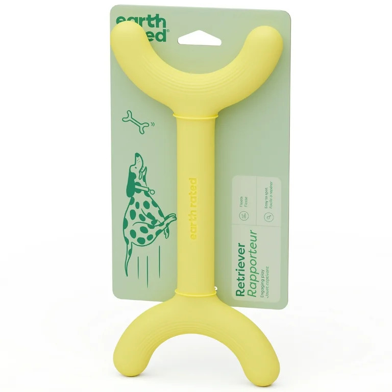 Earth Rated Retriever Dog Toy, Floating Yellow Fetch Stick Toy for Dogs | Walmart (US)