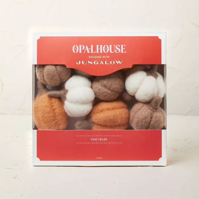 Felted Pumpkin Vase and Bowl Filler White/Orange - Opalhouse™ designed with Jungalow™ | Target