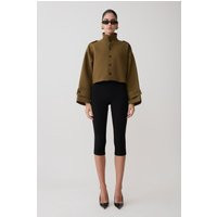 Rue Funnel Neck Bomber Jacket / Khaki | MESHKI | L | MESHKI US