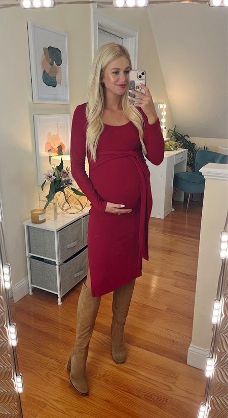 Maternity Dress from Amazon - perfect for fall and winter! Super comfy and true to size. 

#LTKSeasonal #LTKunder50 #LTKbump