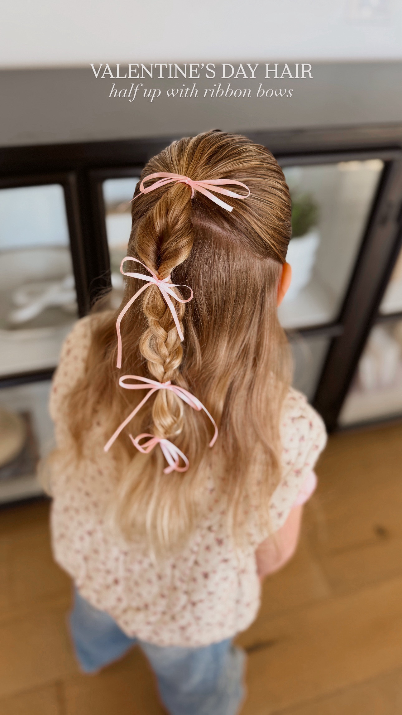 Cute and easy valentines day hair idea 💖