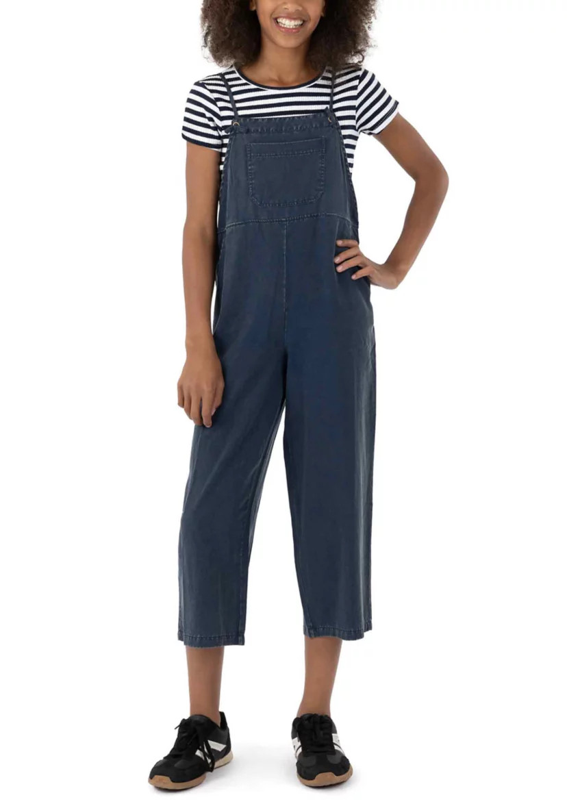 Girls 7-16 Striped T-Shirt Pocket Jumpsuit | Belk