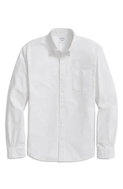 Brooks Brothers Oxford Cotton Button-Down Shirt in Solid White at Nordstrom, Size Xx-Large | Nordstrom