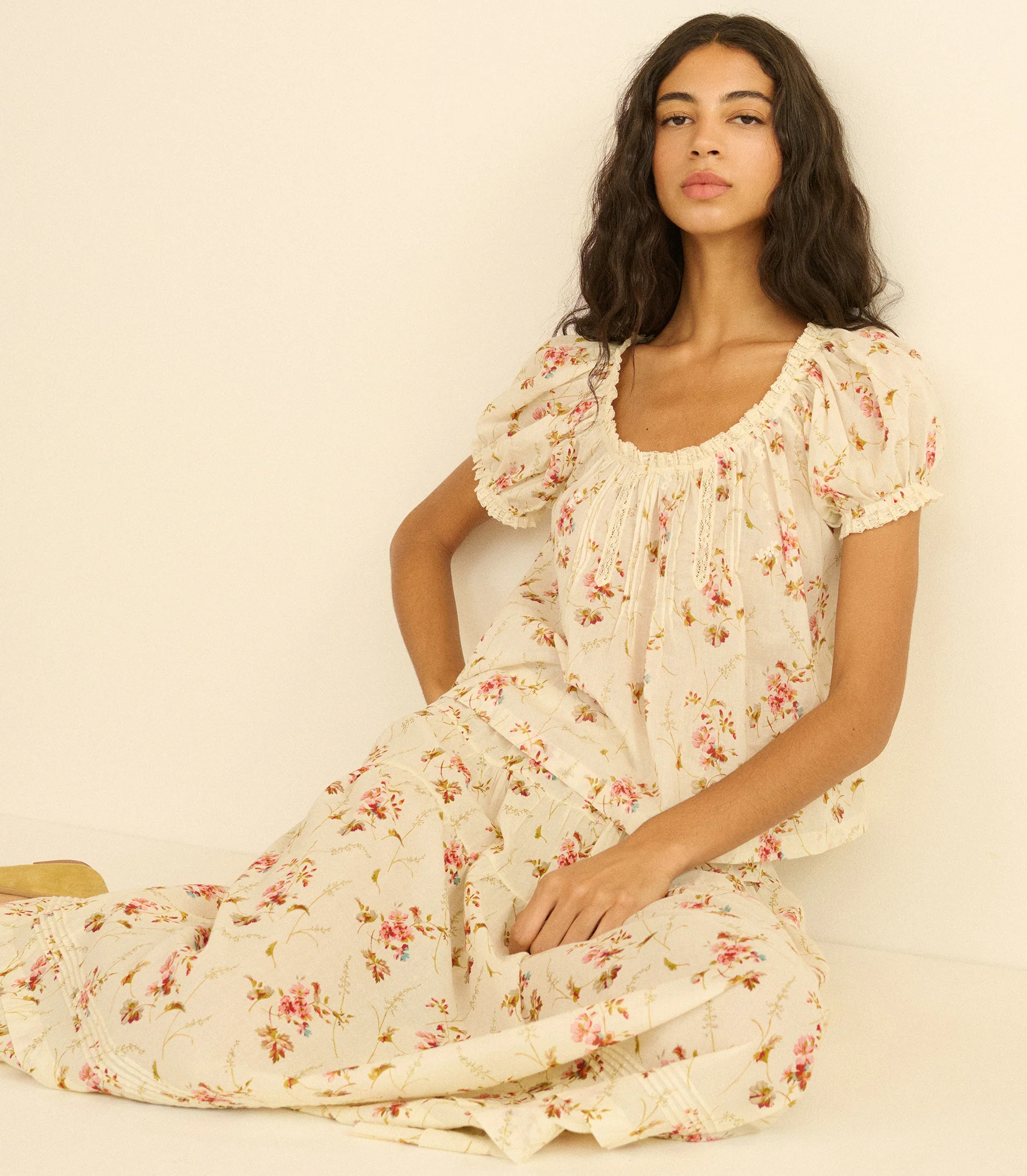 Frederica Top - Blanc Prairie Rose | DÔEN | DOEN