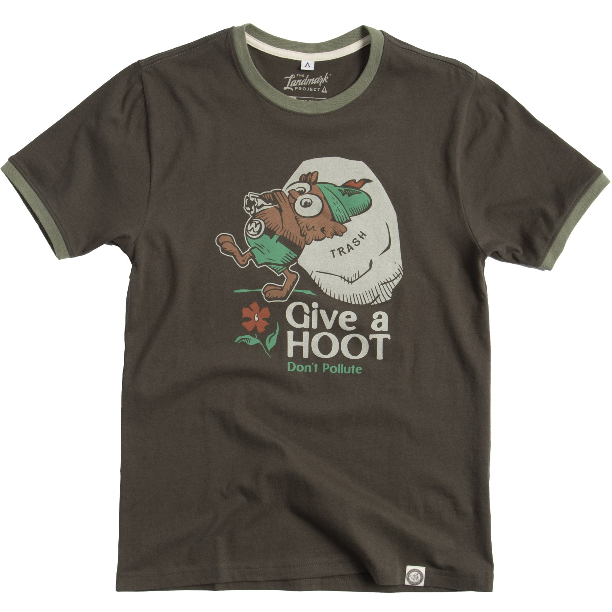The Landmark Project Give a Hoot Don't Pollute T-Shirt Green S | REI