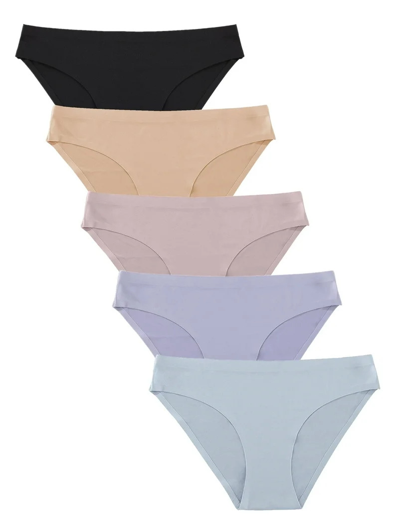 Finetoo Seamless Underwear For Women No Show Stretch Bikini Panties Soft Silky Invisible Hipster ... | Walmart (US)