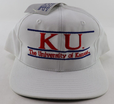 Vintage The Game University of Kansas Jayhawks NCAA White Snapback Logo Cap Hat  | eBay | eBay US