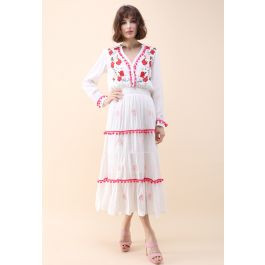 Stay Romance Embroidered Maxi Dress | Chicwish