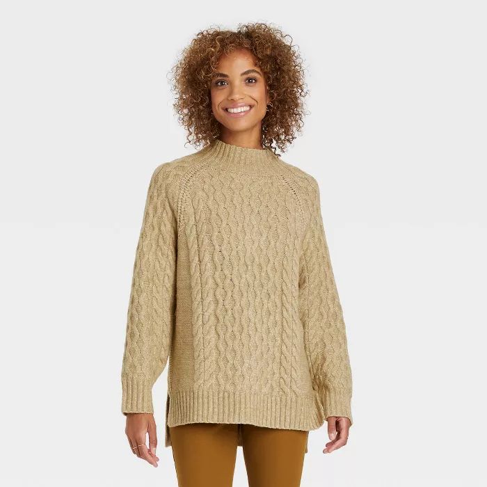 Women's Mock Turtleneck Pullover Sweater - A New Day™ | Target