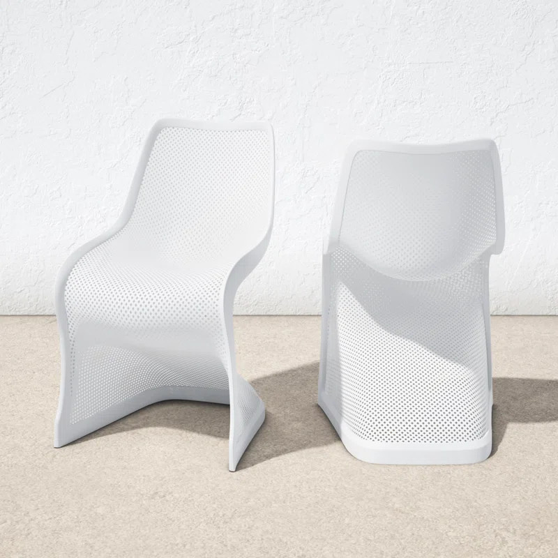 Jonas Stacking Patio Dining Side Chair (Set of 2) | Wayfair North America