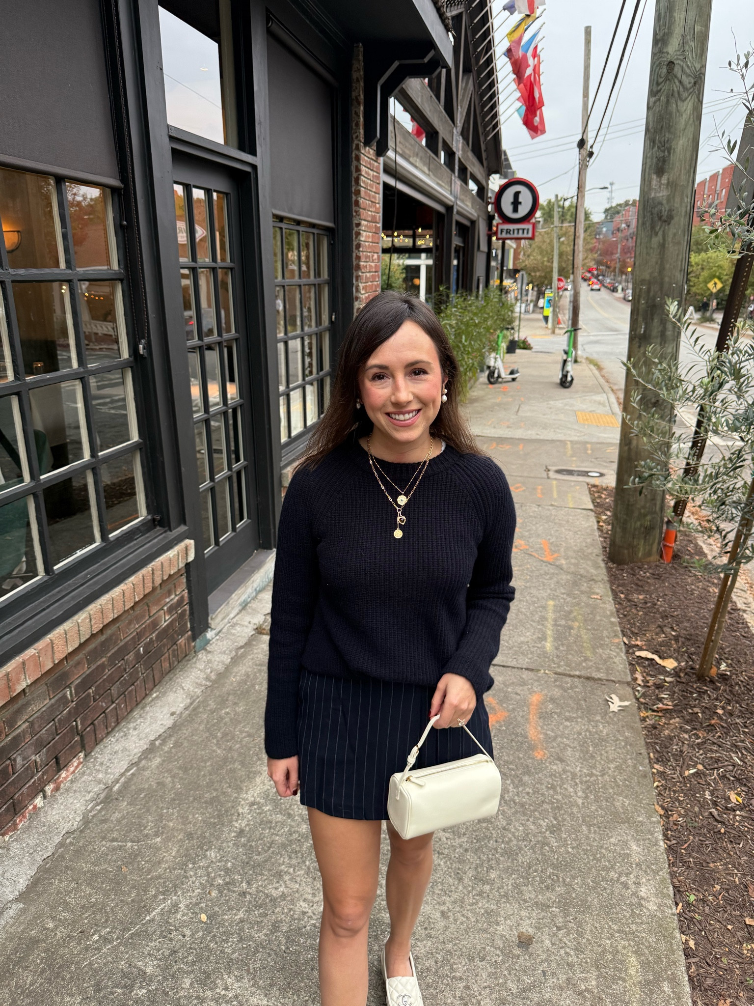 Pinstripe navy skort (4) with navy cashmere sweater (xs)




#LTKSeasonal #LTKStyleTip #LTKFindsUnder100