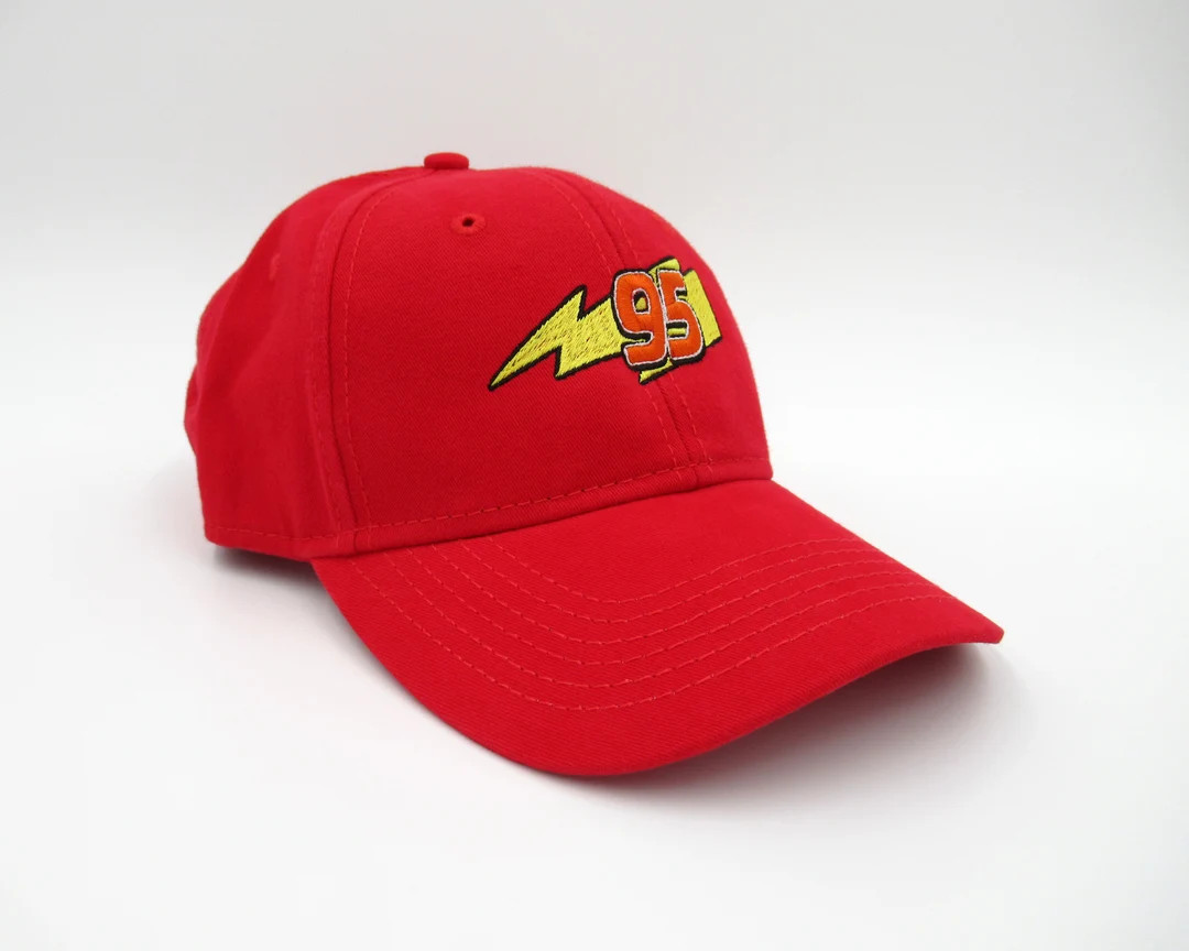 95 Lightning McQueen Hat, Embroidered Cap, Stitched Baseball Hat, Structured Hat, Cars Disney Car... | Etsy (US)