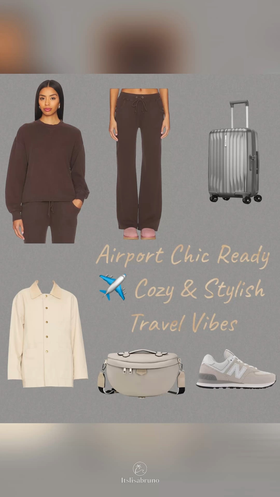 Travel in ultimate comfort and style with this cozy brown thermal set from Frankie’s Bikinis x Revolve — perfect for breezy airports and long flights. Paired with my go-to cream New Balance sneakers and a sleek silver Samsonite carryon (love that they reposted me! 🙌🏻). The beige Nat jacket by Rue Sophie x Revolve adds just the right touch of warmth and polish, while my Amazon cream fanny pack keeps essentials close and hands-free. Ready to jet set with ease and chic vibes! ✈️💼

Shop my travel look below for effortless airport style.

#Ad #AirportChic #TravelStyle #CozyTravel #FrankiesBikinis #RevolveStyle #NewBalance #SamsoniteLuggage #TravelOutfit #TravelEssentials #JetSetStyle #TravelInStyle #ComfortAndStyle #TravelLook #OOTDTravel #HandsFreeTravel



#LTKTravel #LTKootd #LTKSeasonal