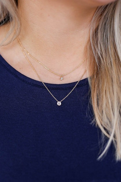 Layered Rhinestone Necklace | Kiki LaRue Boutique