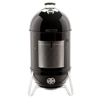 Weber 22 in. Smokey Mountain Cooker Smoker in Black with Cover and Built-In Thermometer 731001 | The Home Depot