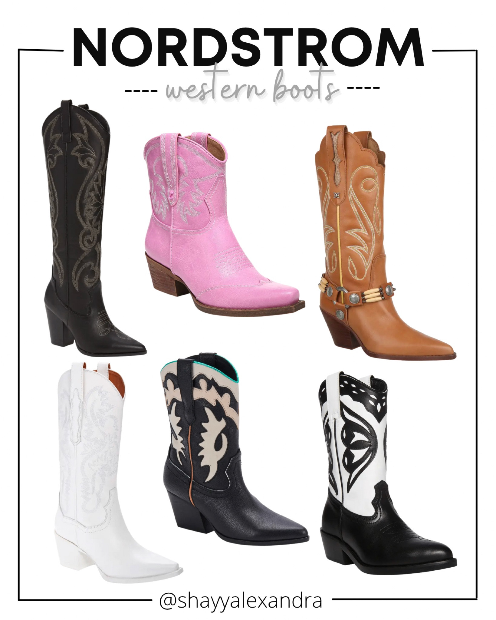 One of Fall 2022’s biggest trends is country western boots! Sharing some of my current favorite styles from Nordstrom here 👢 

Cowboy Boots | Cowgirl Boots | Western Boots | Shoes | Fall | Booties

#LTKstyletip #LTKSeasonal
