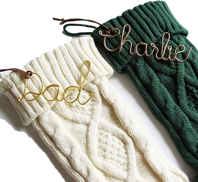 Personalized Wire Stocking Name Tags Christmas Hanging Name Gift Present Ornament Tags Pendant De... | Amazon (US)