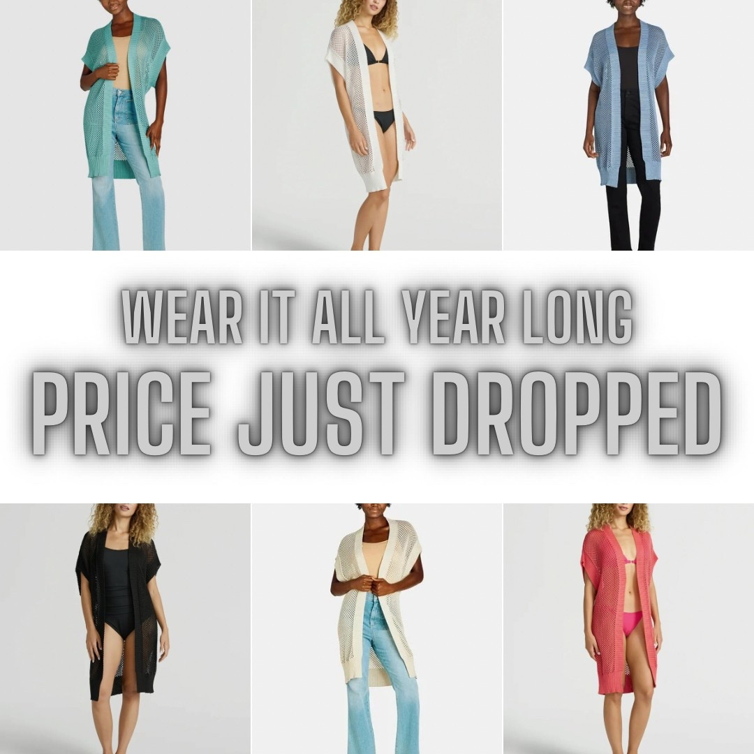 Is it a cardi or is it a coverup? 

Who cares?  It’s a two-fer!  Wear this all year long as both!  Price just dropped!

#LTKSaleAlert #LTKFindsUnder50 #LTKMidsize