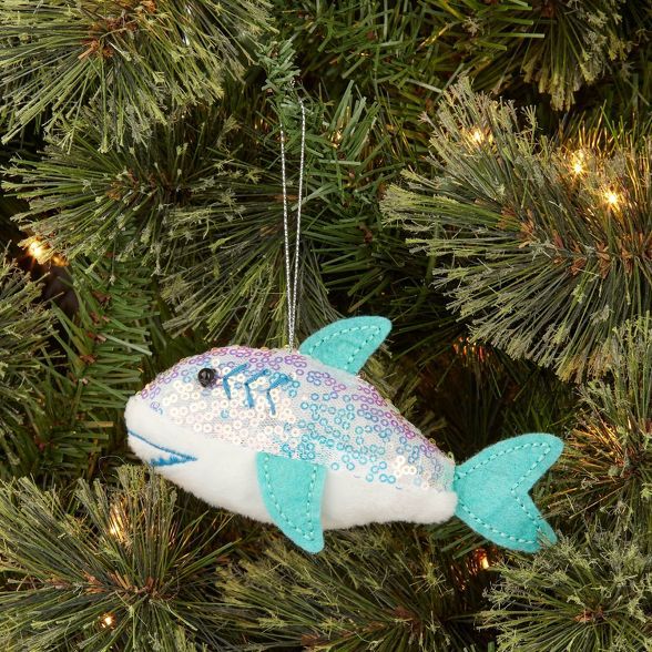 Sequin Shark Christmas Tree Ornament - Wondershop™ | Target
