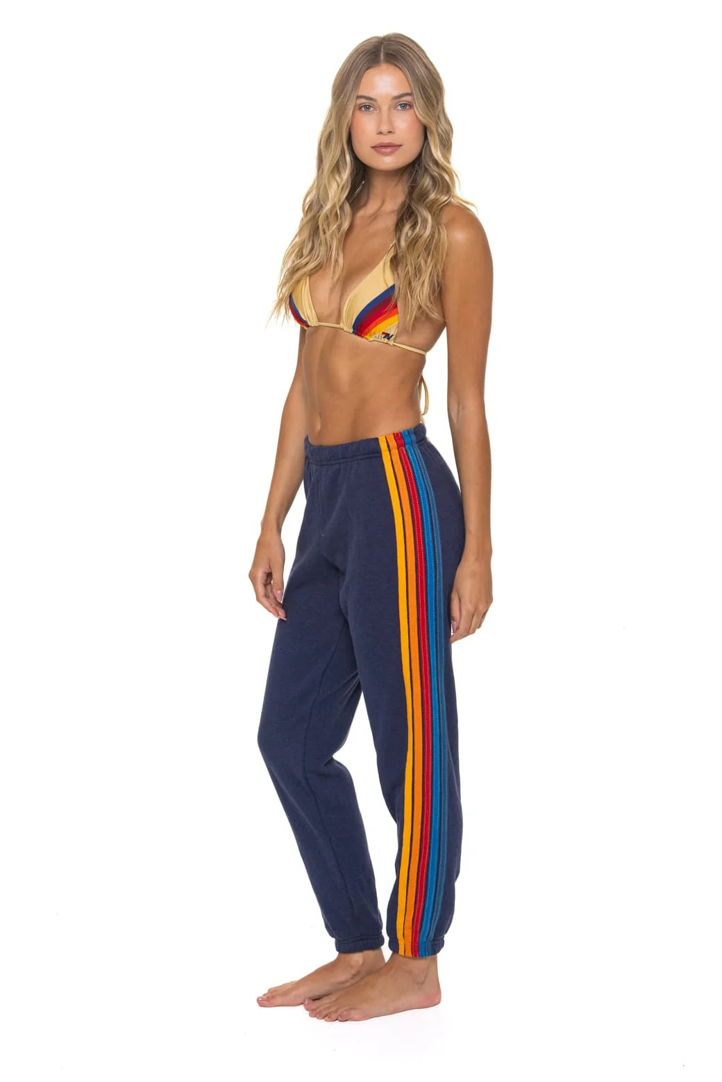 5 STRIPE SWEATPANTS - NAVY | Aviator Nation