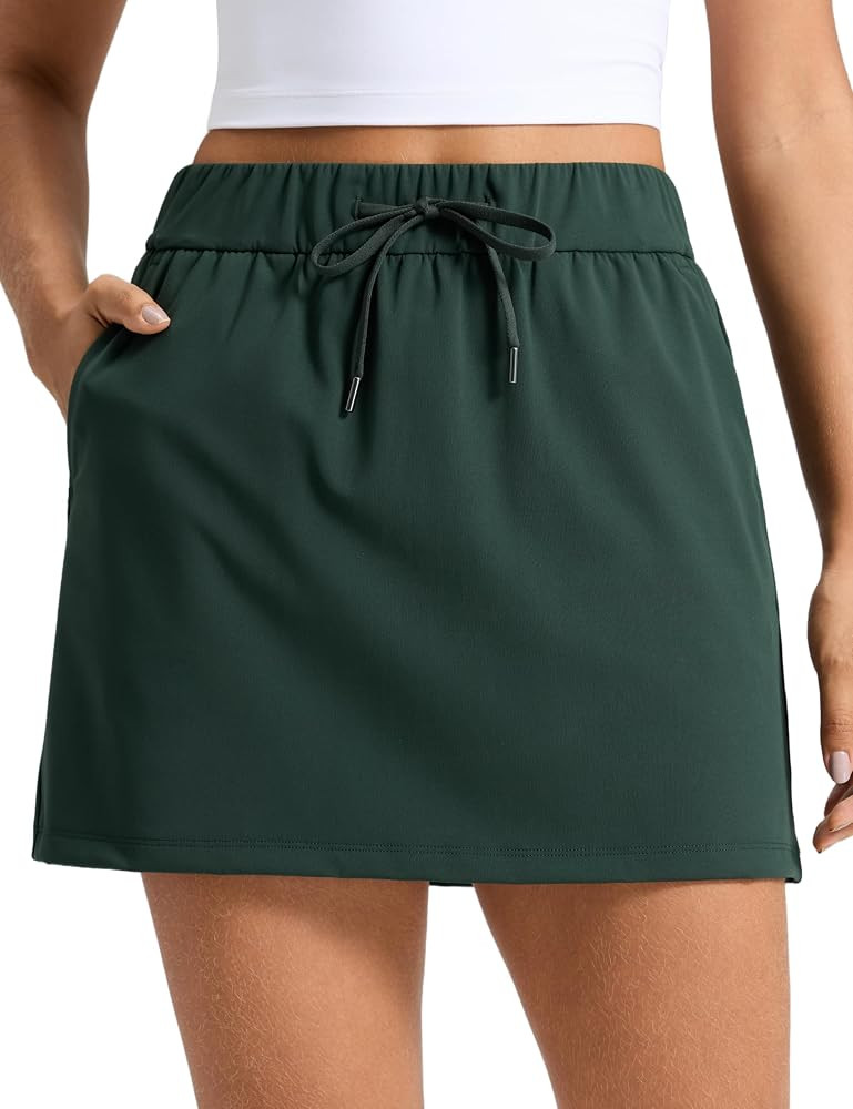 CRZ YOGA 4-Way Stretch High Rise A Line Skirts | Amazon (US)